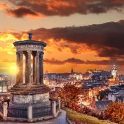 Carlton Hill in autumn in Edinburgh