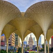 View of Texas Capitol from The Blanton Museum of Art - Austin, TX