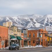 Steamboat Springs, CO downtown in winter