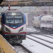 Amtrak in snow