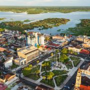 Aerial view of Iquitos, Peru